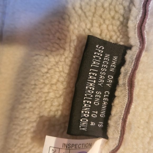 Vintage Brown Wilsion's Leather patchwork trench coat sherpa lined - Picture 11 of 16